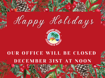 Office Closes December 31st at Noon